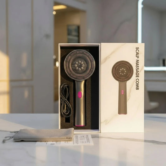 KIT-HairPulse Pettine elettrico multifunzionale per massaggio + olio EEHLOE