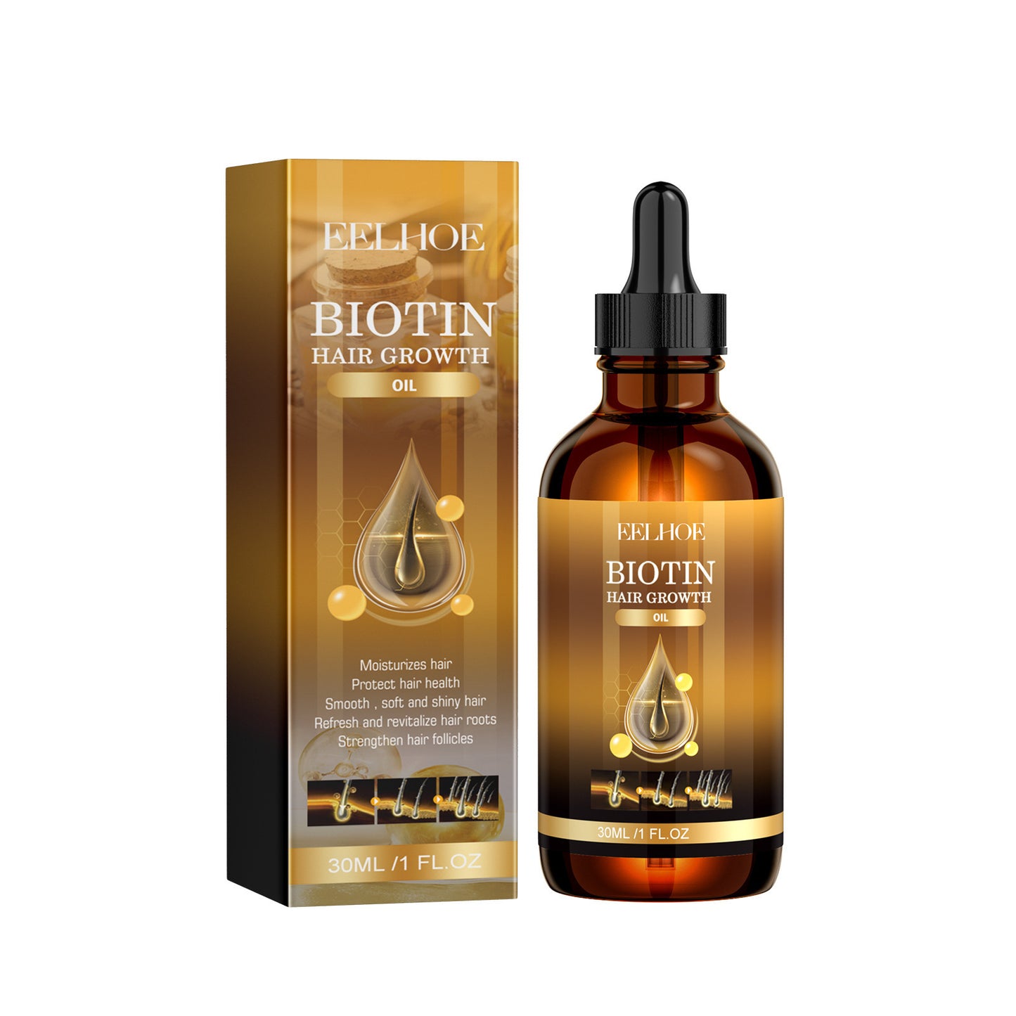 Shampoo Purificante Biotina EEHLOE - Capelli Densi e Voluminosi
